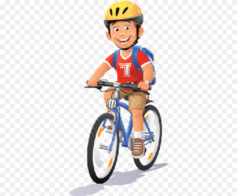 Bikes And Bicycles Boy Ridi Riding Bicycle Clipart, Child, Person, Male, Transportation Png Image