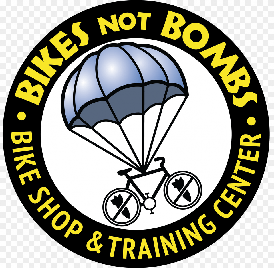 Bikes Not Bombs, Parachute, Machine, Wheel, Bicycle Png Image