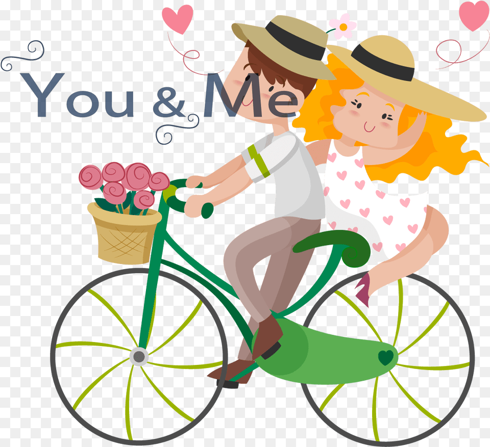 Biking Love Couple, Baby, Person, Machine, Wheel Free Png