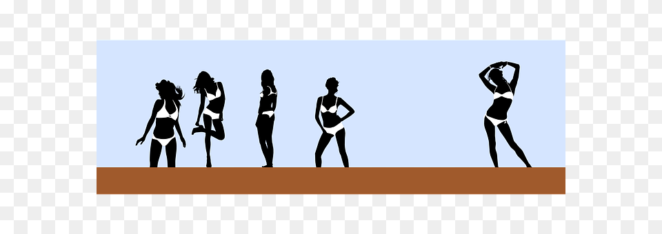 Bikini Stencil, Adult, Dancing, Female Png