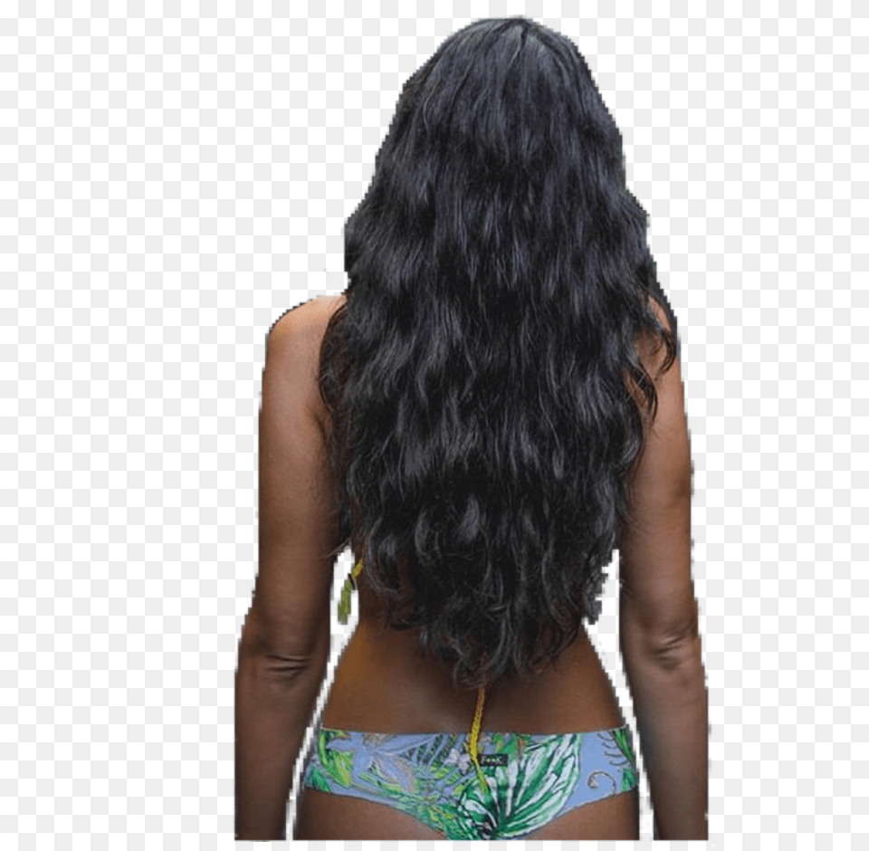 Bikini Beach Surfer Curlyhair Girl Freetoedit Lace Wig, Clothing, Swimwear, Person, Black Hair Free Transparent Png