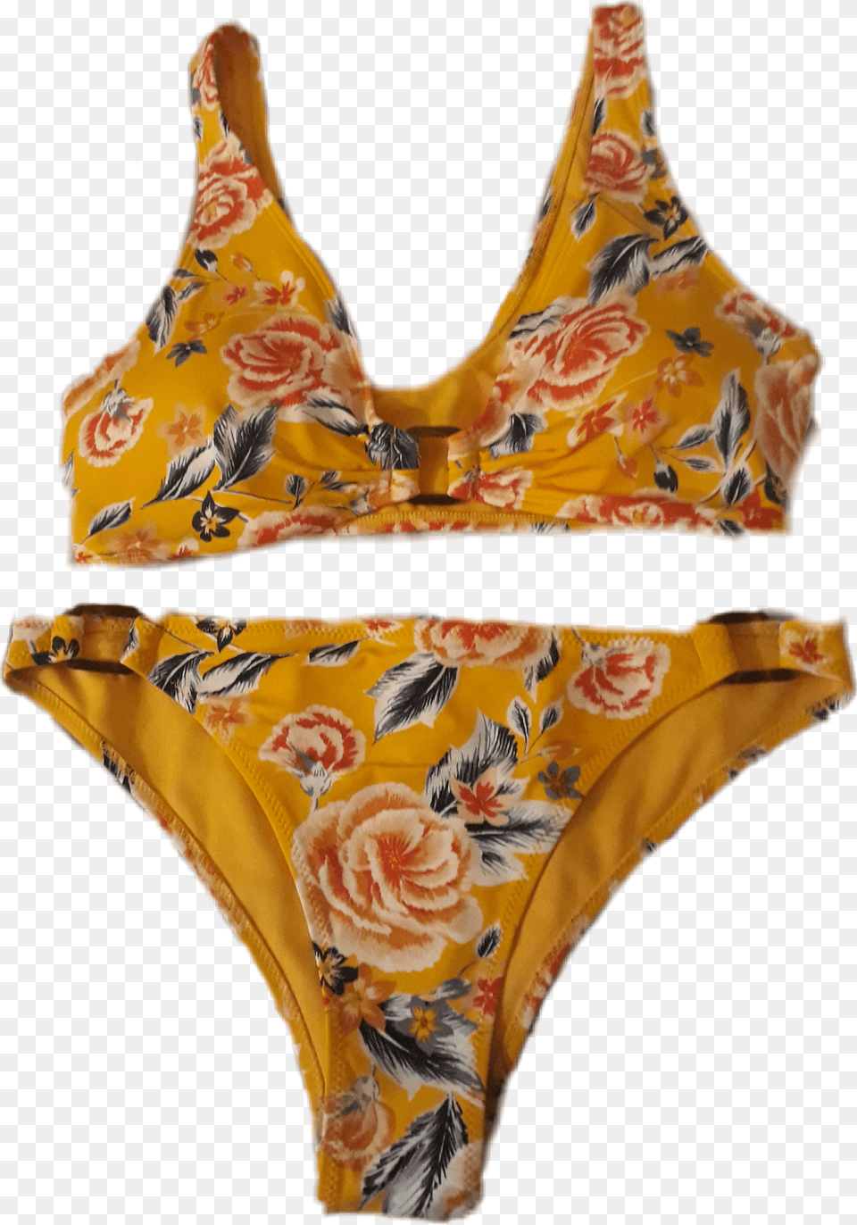 Bikini Bikinis Bikinibottom Bikinitop Yellowbikini Swimsuit Top, Clothing, Swimwear, Underwear, Animal Png