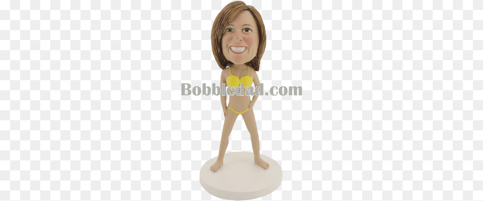 Bikini Bobblehead, Figurine, Clothing, Swimwear, Child Free Transparent Png