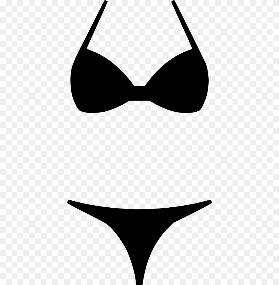 Bikini Women Two Piece Swimsuit Icon Stencil, Animal, Fish, Sea Life Free Png Download