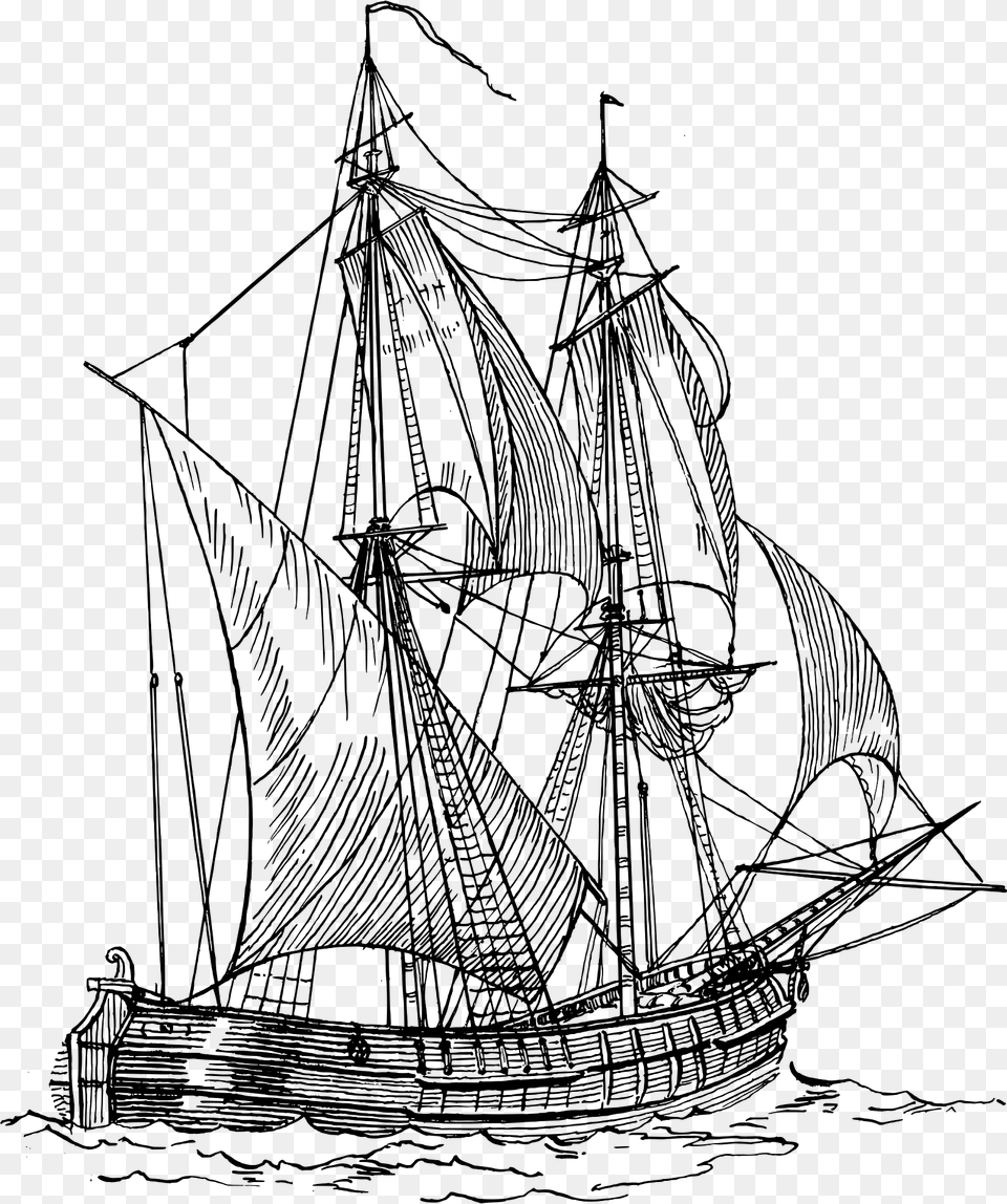 Bilander Ship Clipart, Boat, Sailboat, Transportation, Vehicle Png