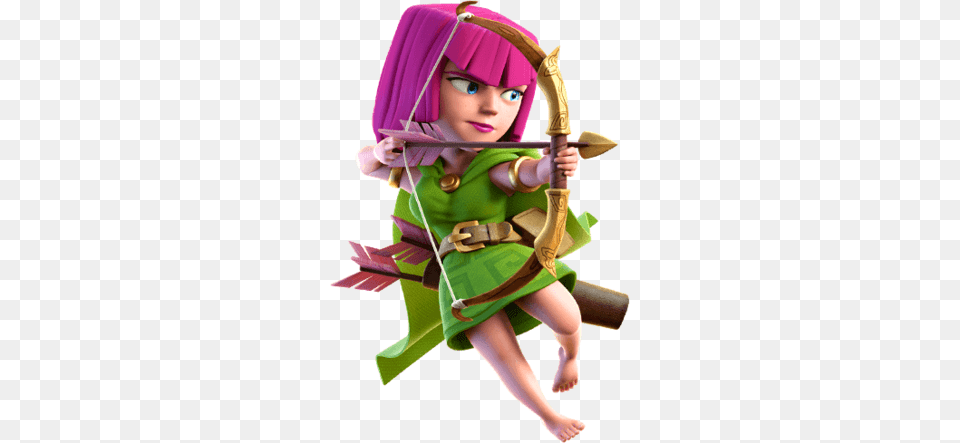 Bildergebnis Fr Clash Royale Character Archer Ingame Figurine, Archery, Bow, Person, Sport Free Png