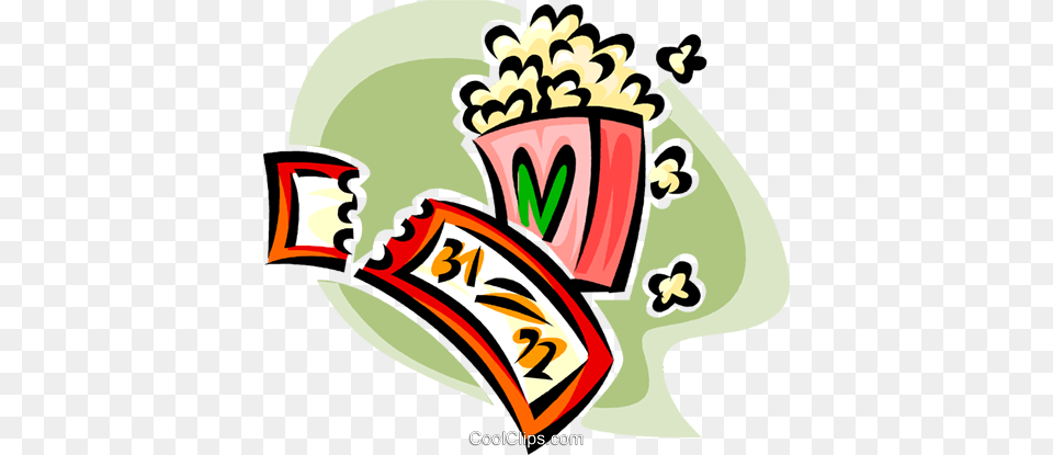 Bilhete De Cinema E Pipoca Livre De Direitos Vetores Clip Art, Logo Free Png