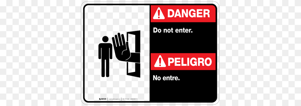 Bilingual Danger Unauthorized Personnel Keep Out Wall, Text, Computer Hardware, Electronics, Hardware Png Image