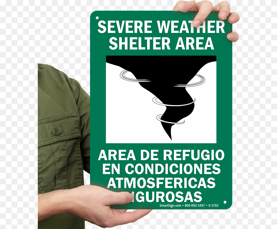 Bilingual Emergency Shelter Sign Severe Weather Safe Area, Advertisement, Poster, Person Free Transparent Png