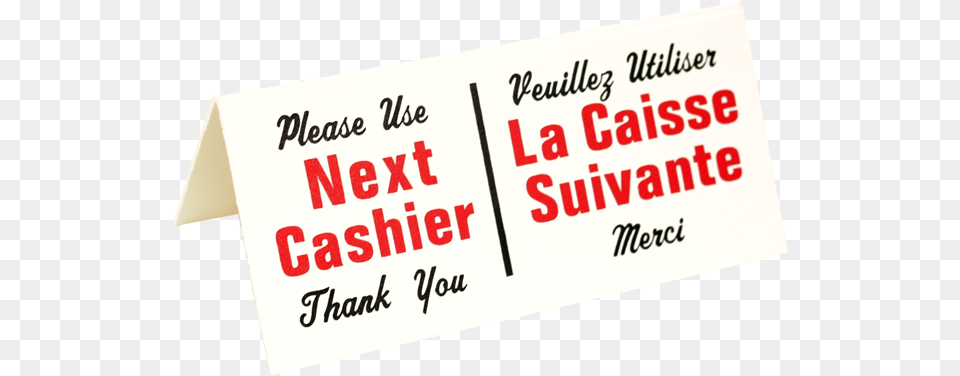 Bilingual Next Cash Sign Darkness, Text, Business Card, Paper Free Png Download