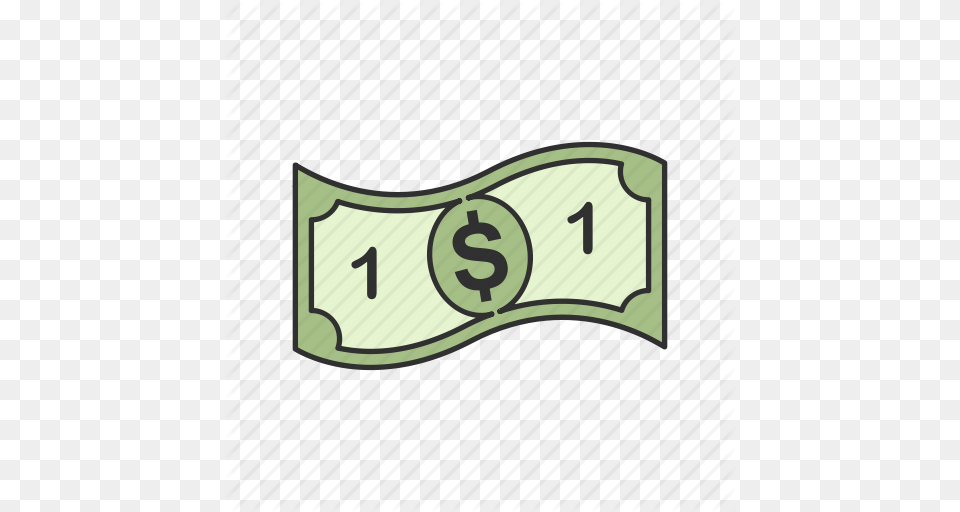 Bill Cash One Dollar One Dollar Bill Icon, Number, Symbol, Text, Paper Free Png