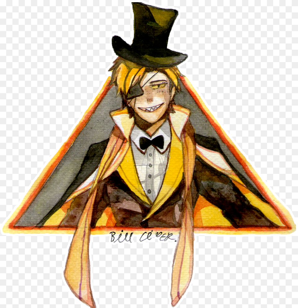 Bill Cipher, Person, Clothing, Hat, Face Free Png Download