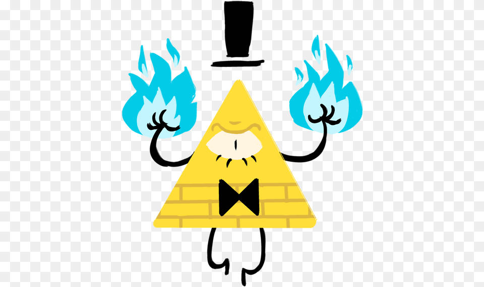 Bill Cipher Blue Fire, Triangle, Symbol Png