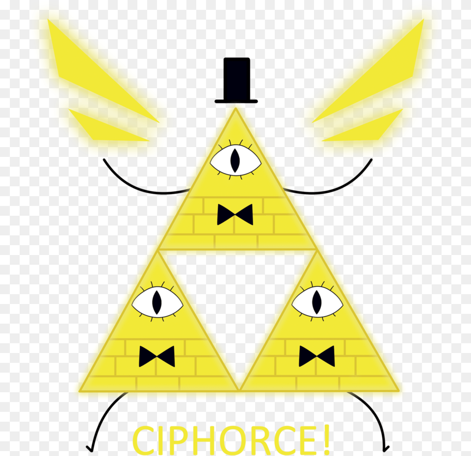 Bill Cipher Triforce Crossover Bill Cipher, Triangle, Symbol, Sign Png Image