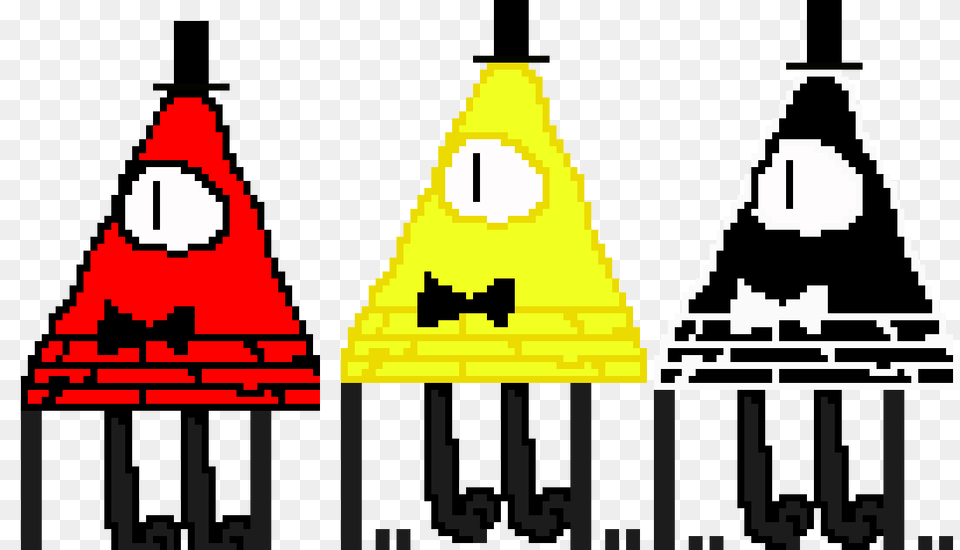 Bill Ciphers Forms Pixel Art Maker, Triangle, Person Free Png Download