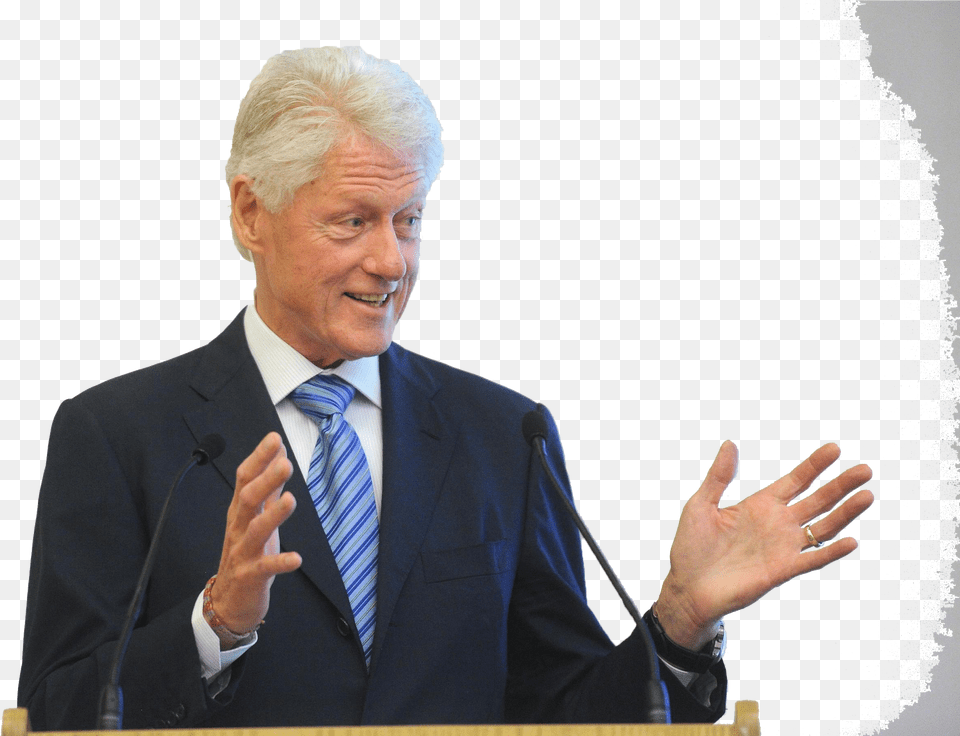 Bill Clinton Photo Public Speaking, Hand, Crowd, Finger, Body Part Free Png Download