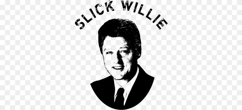 Bill Clinton Stencil, Gray Png Image