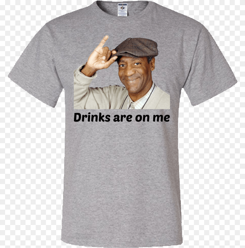 Bill Cosby Drinks Are On Me, T-shirt, Baseball Cap, Cap, Clothing Free Png
