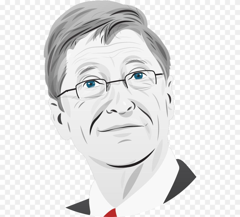 Bill Gates The Founder Of Microsoft Is Well Known Bill Gates Animado, Portrait, Photography, Person, Man Free Png Download