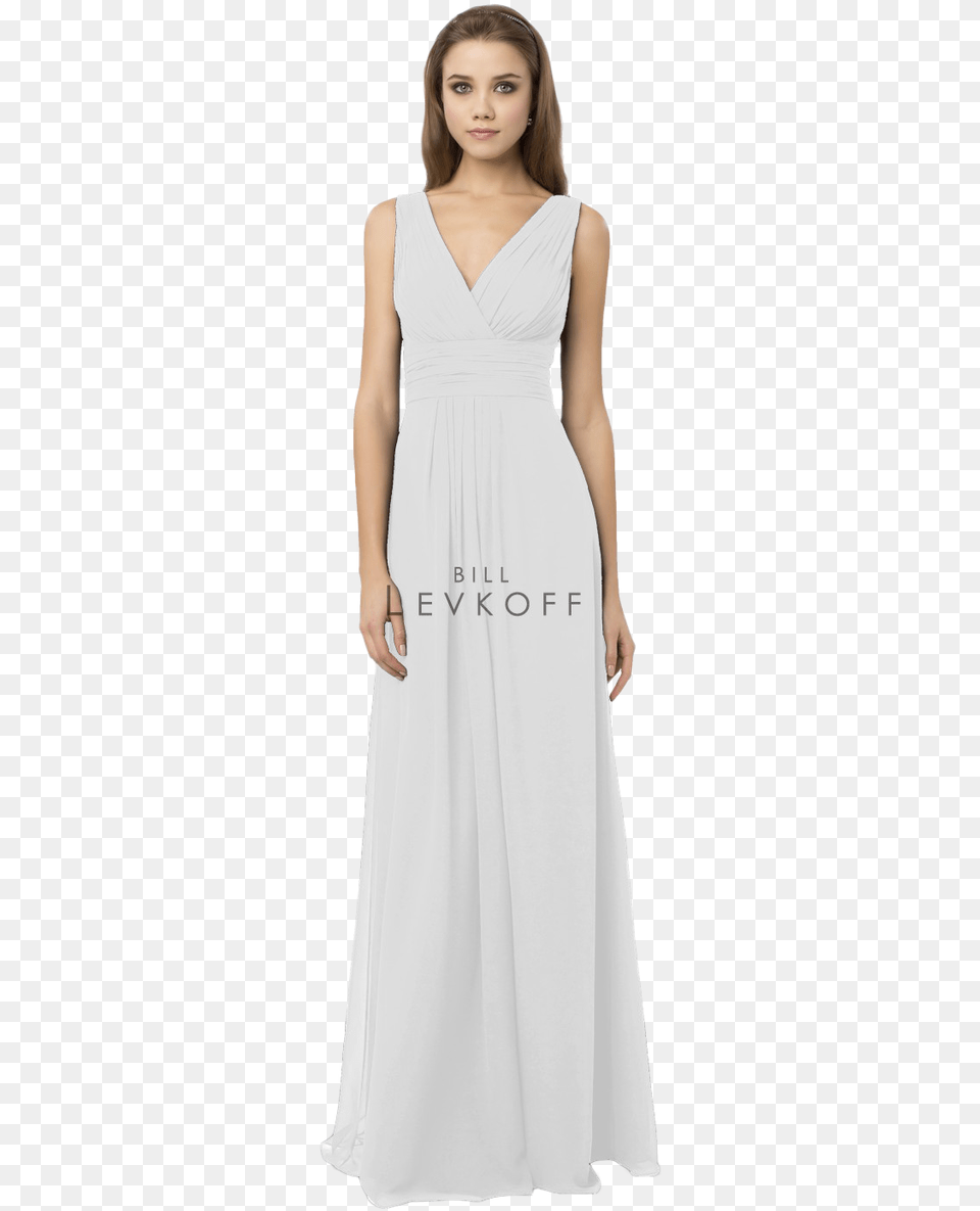 Bill Levkoff 768 Chiffon Surplice Sleeveless Gown With Dress, Adult, Person, Formal Wear, Female Png