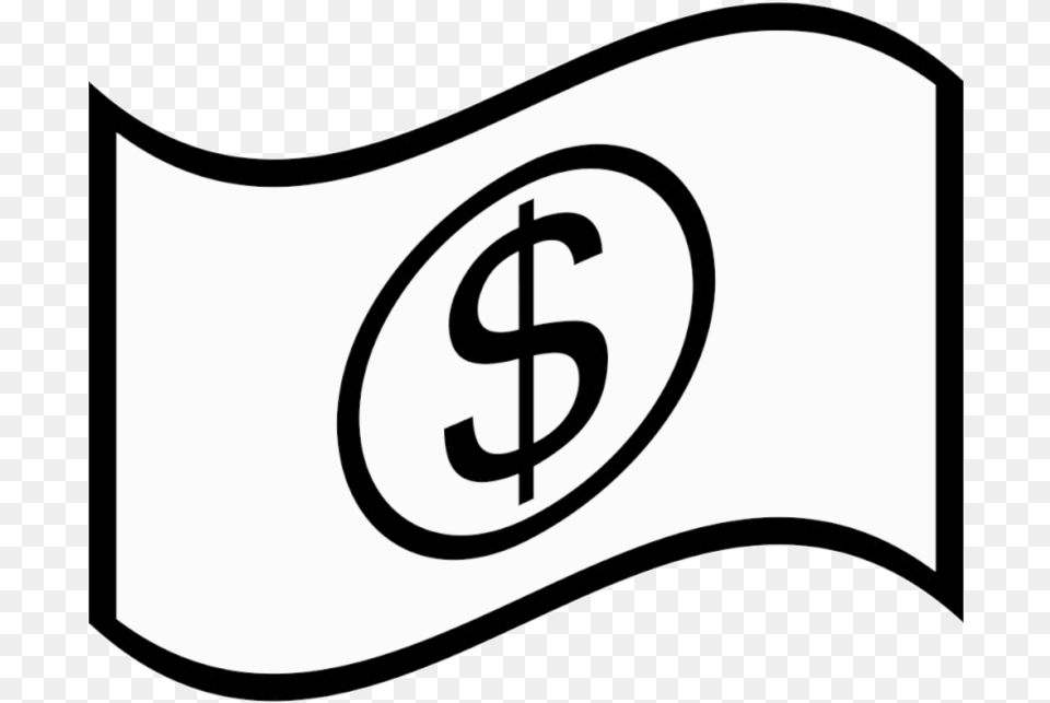 Bill One Dollar Clip Art Black And White Dollar Bill Clip Art Black And White, Text, Symbol, Logo Free Transparent Png