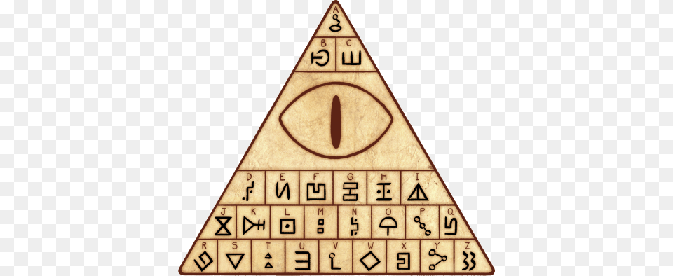 Bill Symbol Cipher Gravity Falls Bill Cipher Language, Triangle, Scoreboard, Text Png Image