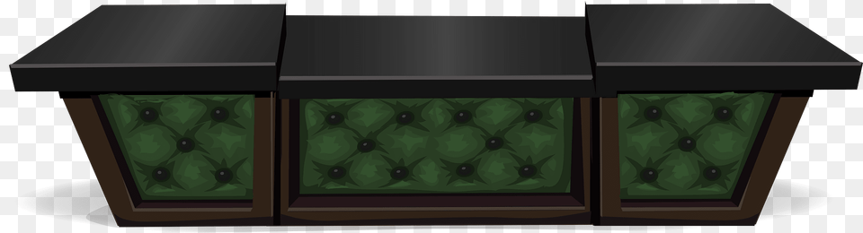 Billard Black Green Quilted Counter Clipart, Sideboard, Furniture, Table, Cabinet Png Image