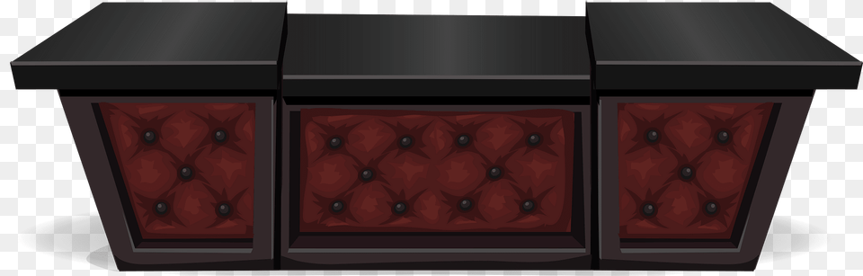 Billard Black Red Quilted Counter Clipart, Furniture, Sideboard, Cabinet, Table Png Image
