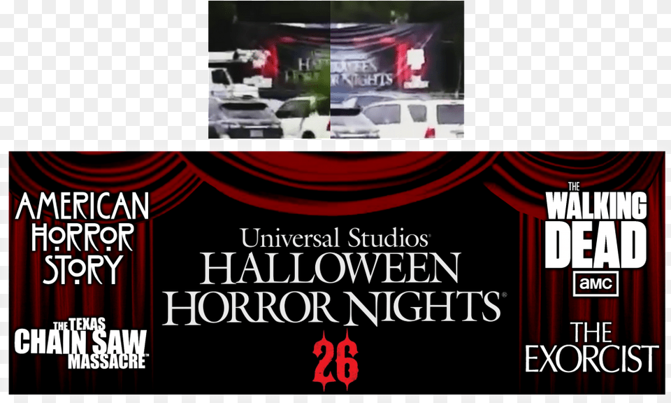 Billboard Halloween Horror Nights 26 House Lineup, Advertisement, License Plate, Transportation, Vehicle Free Transparent Png