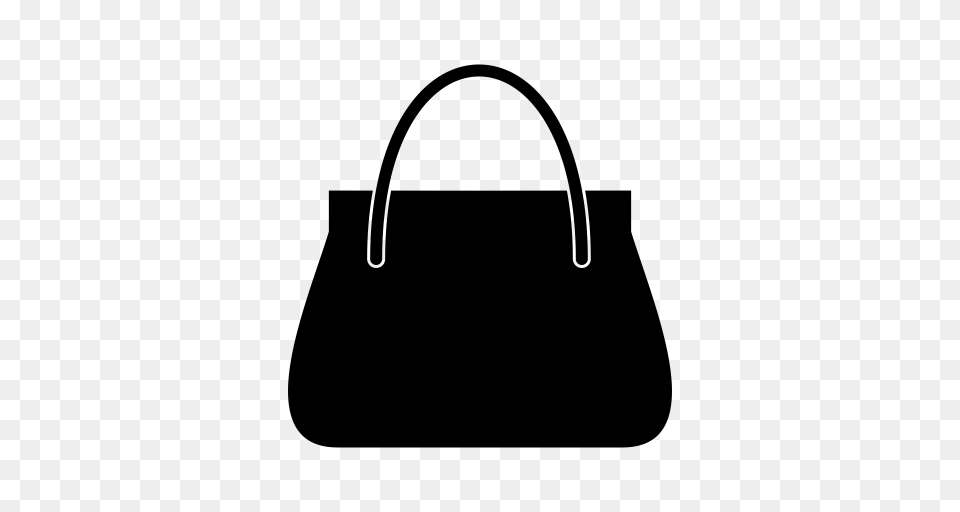 Billfold Purse Shoulder Woman Icon, Gray Png Image