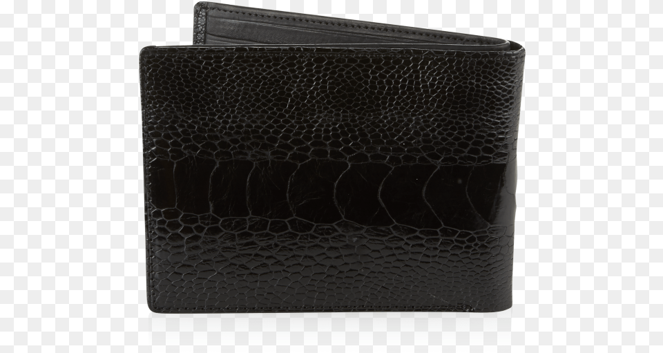 Billfold Wallet Ostrich Shin Black Handbag, Accessories, Bag Png Image