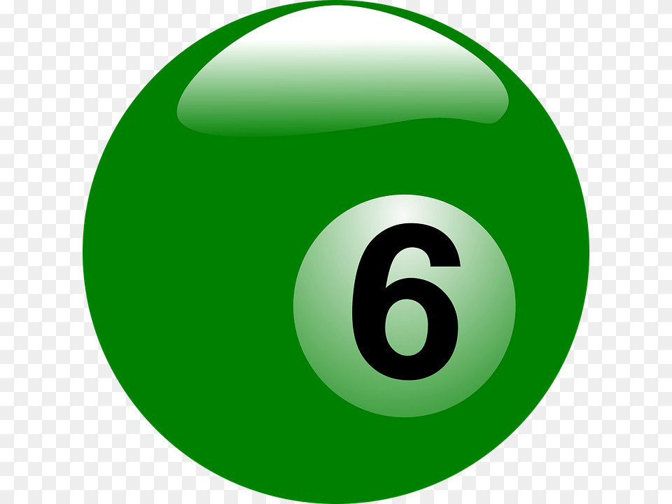 Billiard, Green, Disk, Number, Symbol Png