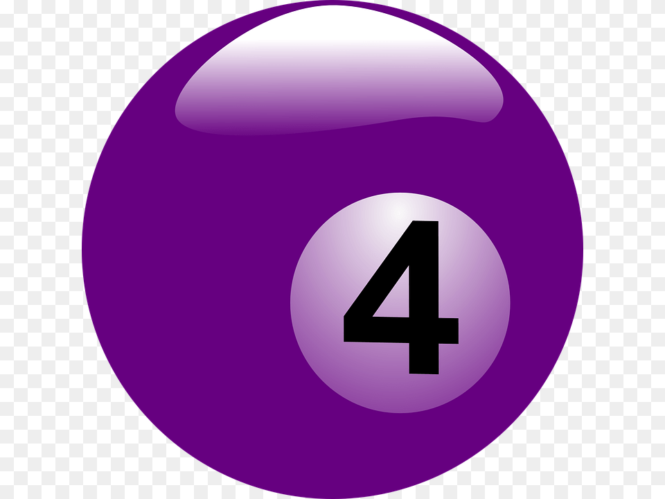 Billiard, Purple, Sphere, Number, Symbol Free Png Download