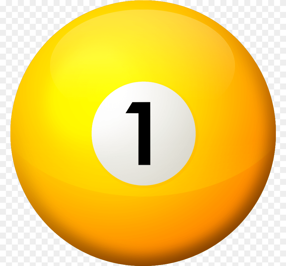 Billiard Ball 1, Number, Symbol, Text, Astronomy Free Png Download