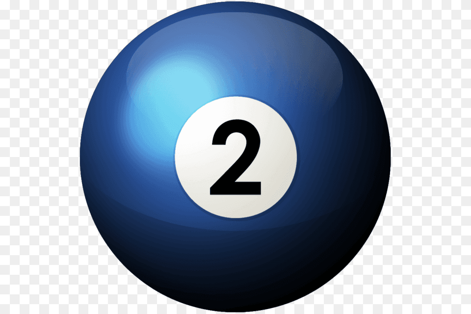 Billiard Ball 2, Number, Sphere, Symbol, Text Png Image