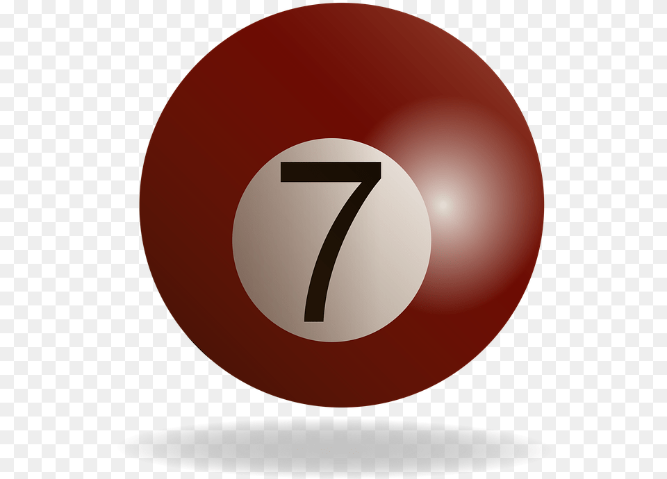 Billiard Ball 7, Sphere, Number, Symbol, Text Png
