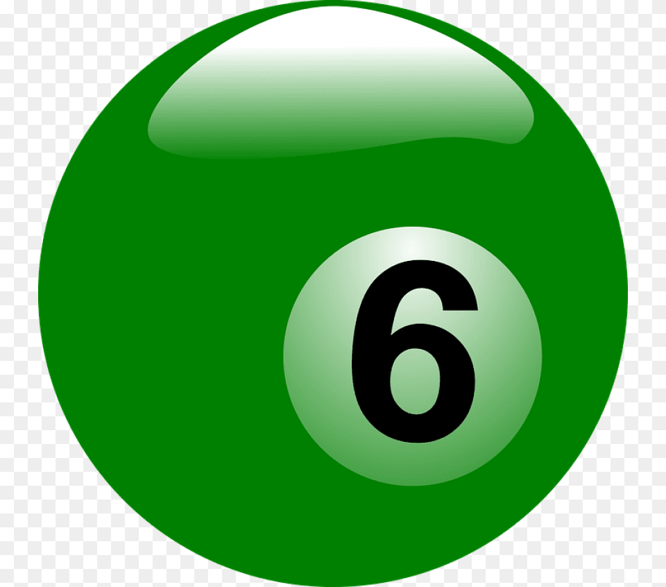 Billiard Balls Background Billiard Ball 6, Green, Number, Symbol, Text Free Png