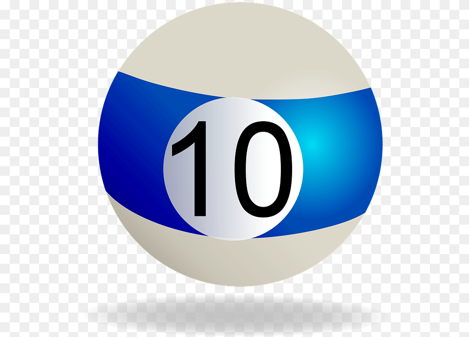 Billiard Billiard Ball Blue Striped 10 Pool Ball Bola 10, Sphere, Text, Symbol, Number Free Transparent Png