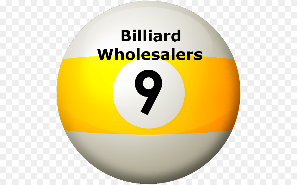 Billiard Wholesalers Supplies Nine 9 Ball The Bedford Billiard Ball, Sphere, Number, Symbol, Text Free Transparent Png