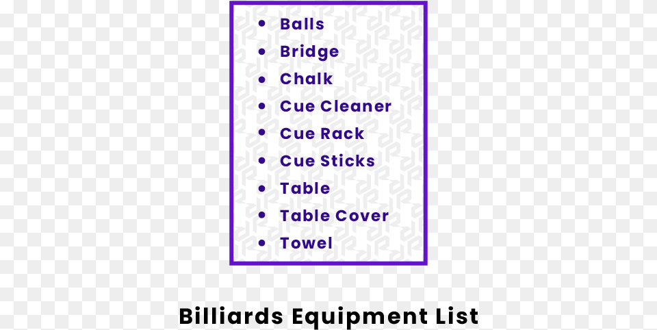 Billiards Equipment List Dot, Page, Text Free Png