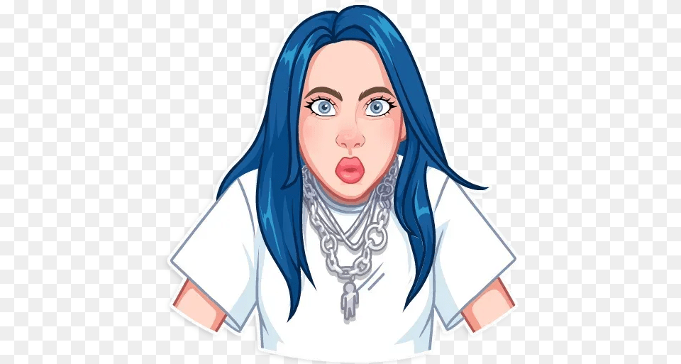 Billie Eilish Whatsapp Stickers Stickers Cloud Billie Eilish Telegram Stickers, Publication, Book, Comics, Adult Free Png Download