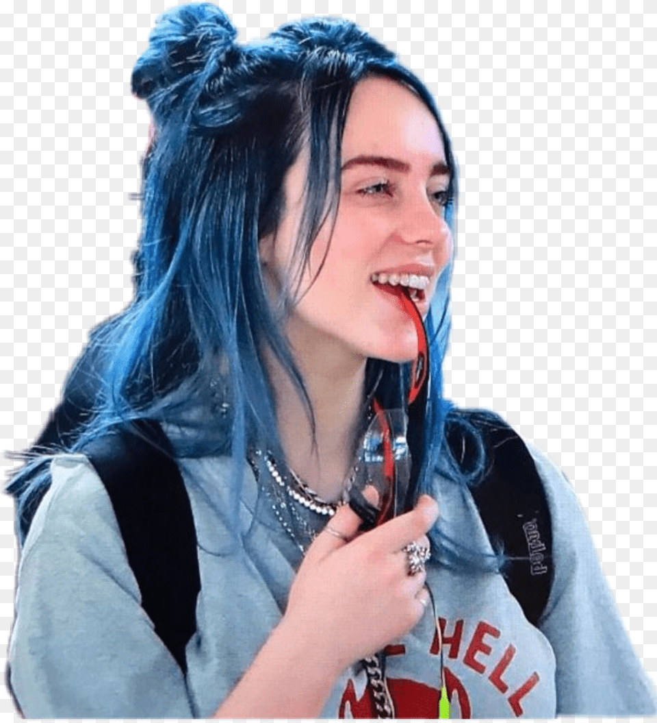 Billie Eillish 2 Uploaded Billie Eilish With Space Buns, Hair, Person, Female, Girl Free Png Download