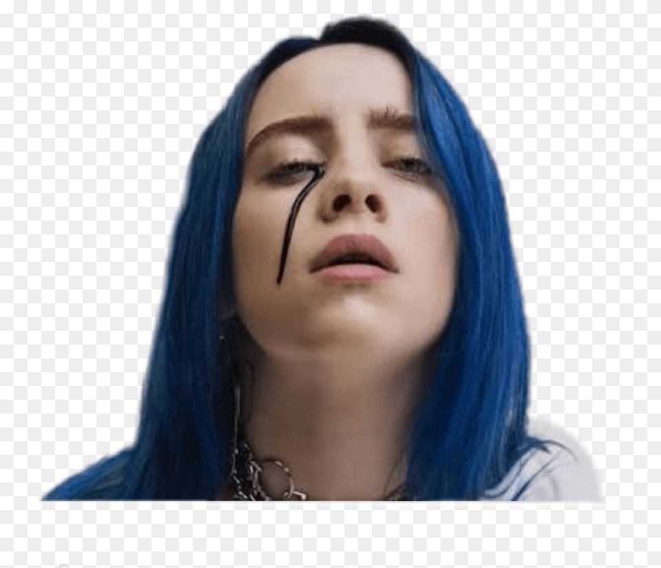 Billieeilish Billie Eilish Cry Sad Crying Blacktears Billie Eilish When We All Fall Asleep, Face, Head, Person, Photography Free Png Download