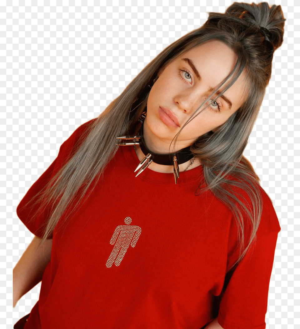 Billieeilish Local Localmusic Musician Transparentpng Billie Gesicht, Woman, Person, Portrait, T-shirt Free Png