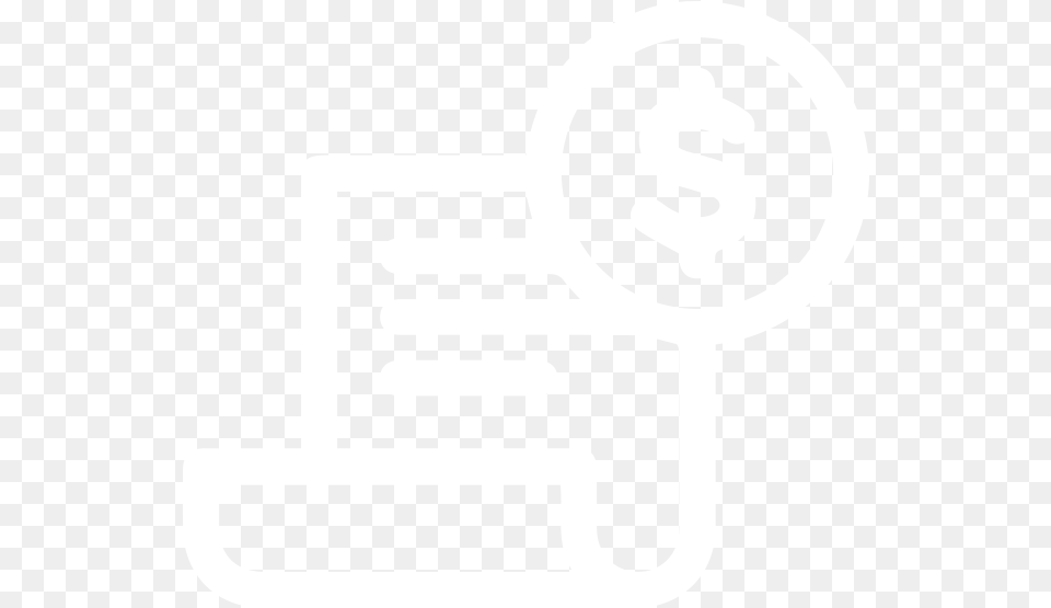 Billing White Icon, Sign, Symbol Png Image