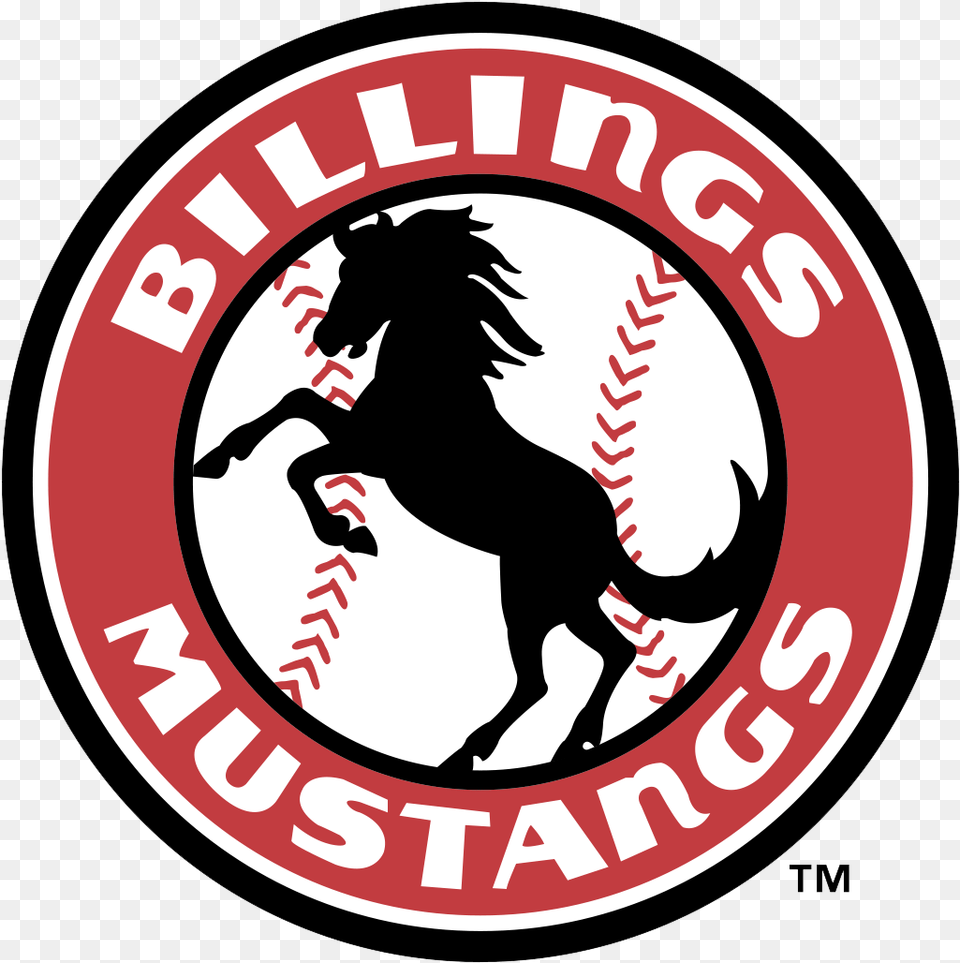 Billings Mustangs Logo Emblem, Symbol, Animal, Horse, Mammal Png Image