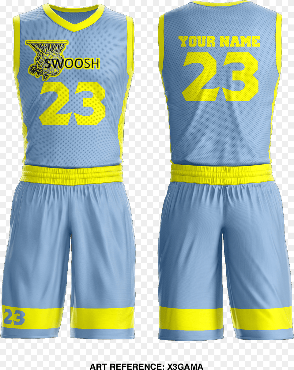 Billings Swoosh Basketball Uniform Vest, Clothing, Shirt, Shorts, Jersey Free Transparent Png