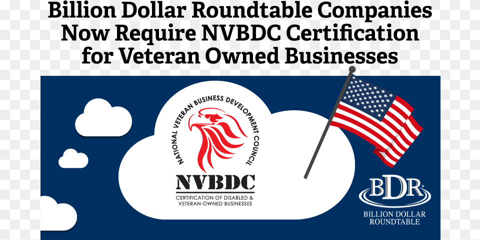 Billion Dollar Roundtable Recognizes Nvbdc, American Flag, Flag Png