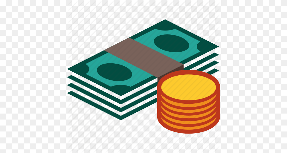 Bills Coins Currency Money Stack Icon, Game Free Png