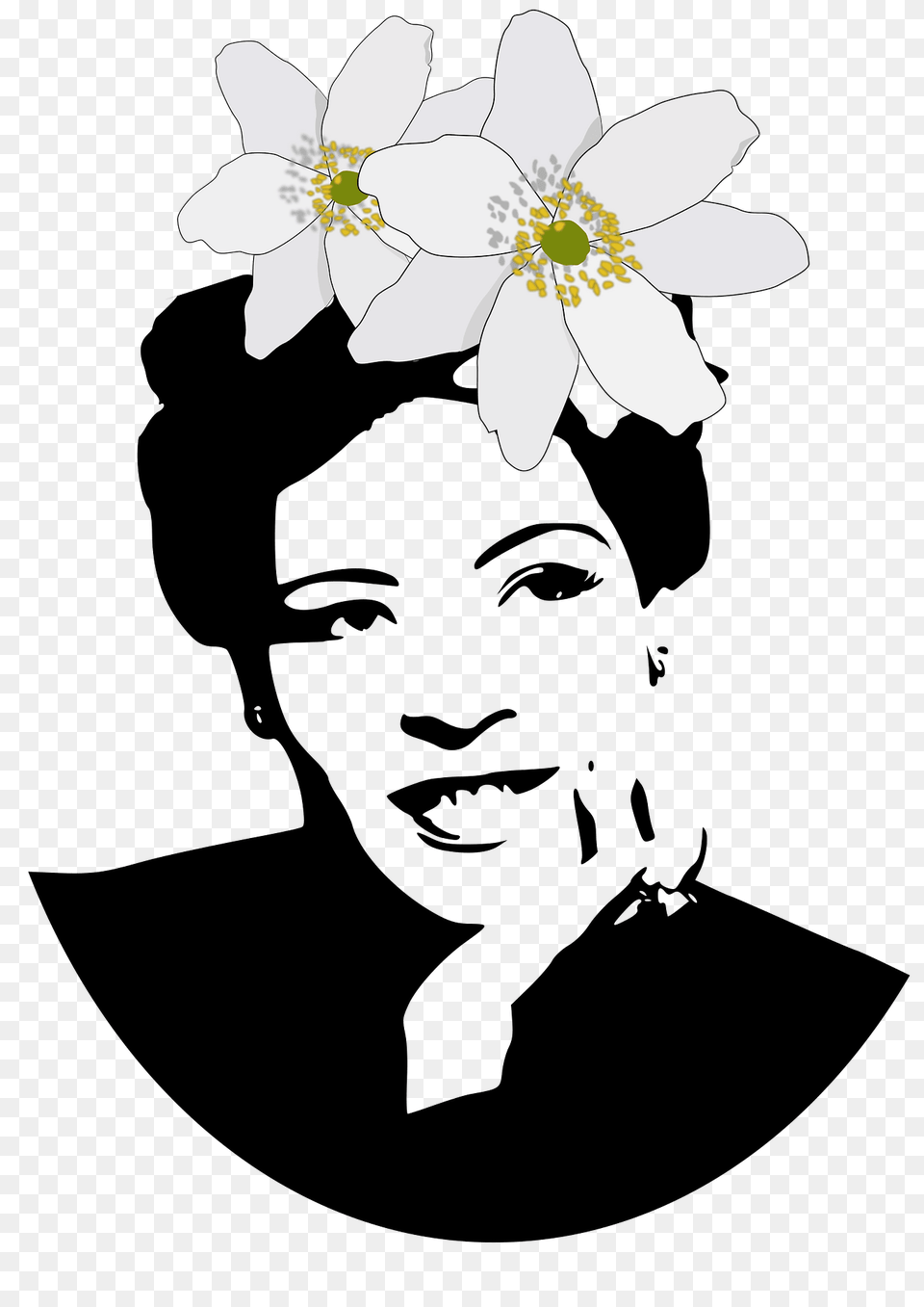 Billy Holiday Clipart, Anemone, Plant, Flower, Adult Free Png